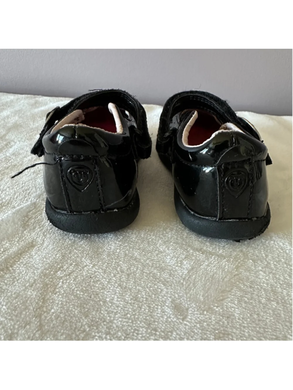 Baby Step & Stride Ready for Wide Feet Black Patent Mary Jane Shoes 3.5W